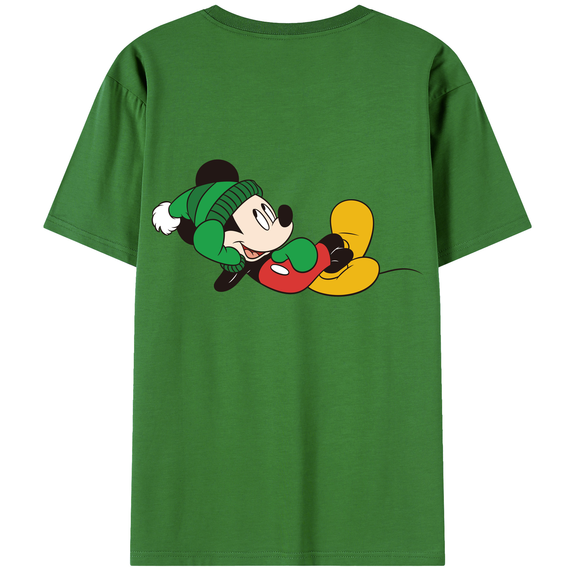 （画像用） ミッキーマウス Mickey Mouse レディース半袖Tシャツ(バックプリント)